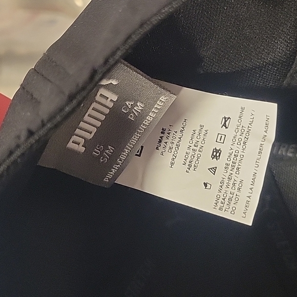 Puma Men's Pressure Baseball Cap Stretch Fit Name Logo Black/Grey - Picture 4 of 4